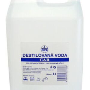 Destilovaná voda 5l Destilovaná voda pro technické účely s nízkou vodivostí - k ředění kapalin v domácnostech i pro průmyslové použití. 