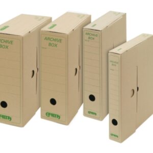 Box archivní plný 33x26x5 EMBA přírodní Papírová krabice z hladké ruční lepenky 1000 g / m2
