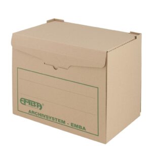 Kontejner archivní úložný box na 5ks EMBA Kontejner pro snadné ukládání a archivaci dokumentů. Vyrobeno z kvalitní třívrstvé vlnité lepenky