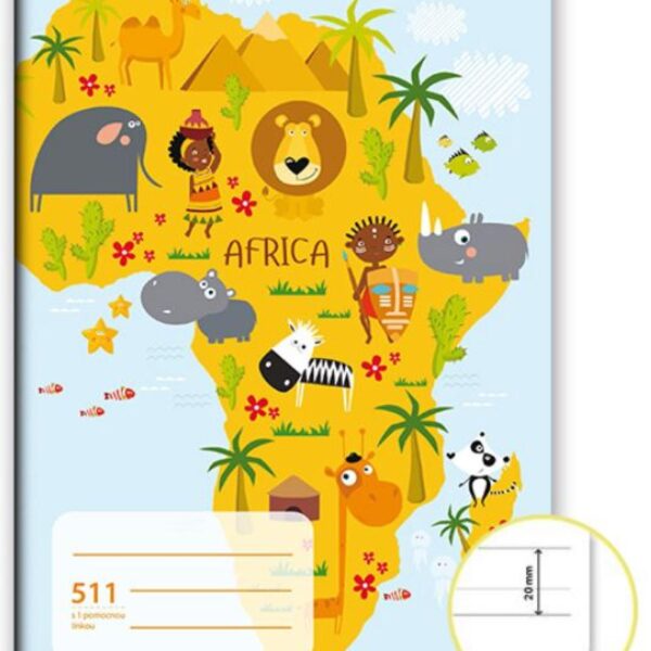 Sešit školní 511 bezdřevý pomocná linka NOTES Školní sešit A5 511 s pomocnou linkou z bezdřevého papíru. Papír 70g/m2
