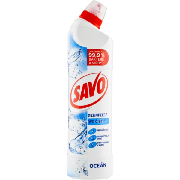 Savo WC gel 700ml ocean Savo WC gel je tekutý čisticí a dezinfekční přípravek