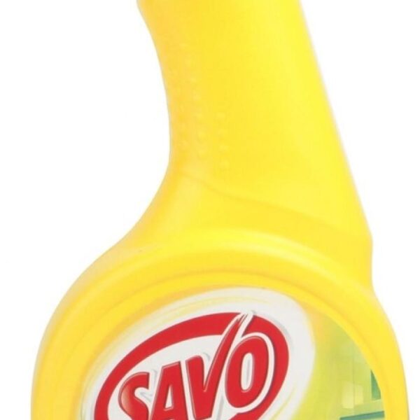 Savo na koupelny s rozprašovačem 500ml Savo koupelna je tekutý čistič na vodní kámen 500 ml rychle a šetrně odstraňuje usazené skvrny od vody a mýdla a vodní kámen. Čištěným povrchům dodává lesk a zanechává příjemnou vůni. Pěna pomalu stéká a zvyšuje účinnost i na svislých plochách. Používejte na vany