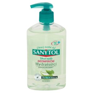 Sanytol dezinfekční mýdlo 250ml Tekuté dezinfekční mýdlo SANYTOL s účinkem proti virům a bakteriím je obohaceno o přírodní výtažky ze zeleného čaje a bio Aloe Vera pro přirozenou hydrataci pokožky. Účinné proti SARS-CoV2 podle normy EN 14476 (1 min.). Čistí