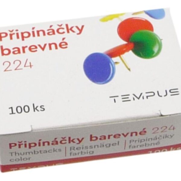 Připínáčky barevné 100ks Připínáčky
