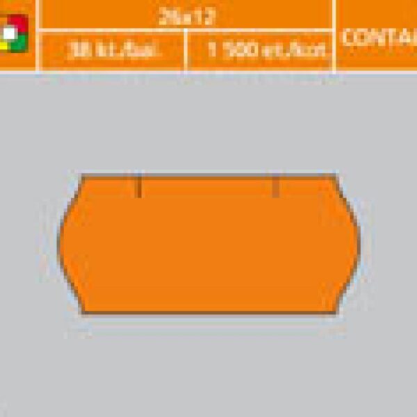 Etikety 26x12 Cont. oranžové 26 x 12 mm Contact / oranžové