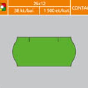 Etikety 26x12 Cont. zelené 26 x 12 mm Contact / zelené