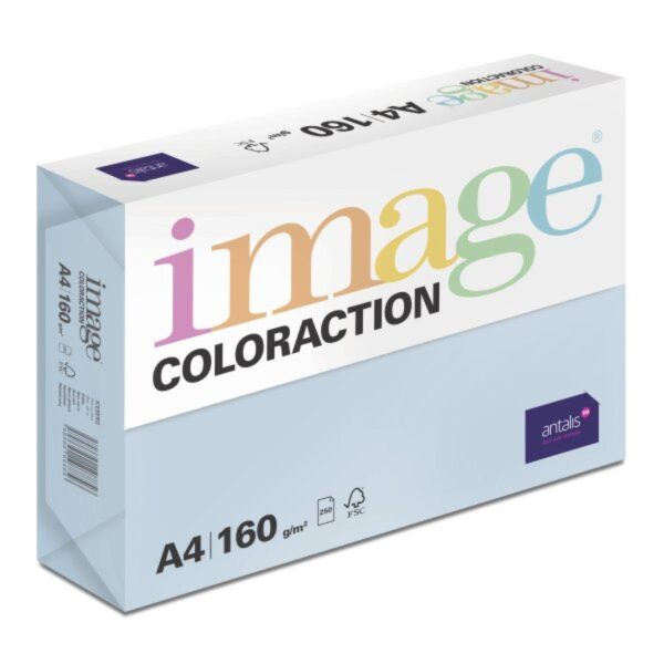Papír barevný Color A4/160gr Iceberg ledově modrý OBL70 Kvalitní multifunkční barevný kopírovací papír vyznačující se výbornou potiskovatelností a perfektním rozložením barevných pigmentů.