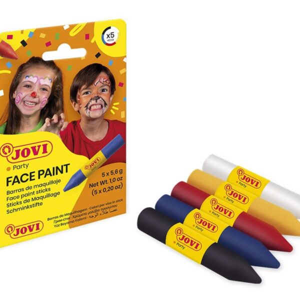 Barvy na obličej JOVI 5 barev tyčinky 5