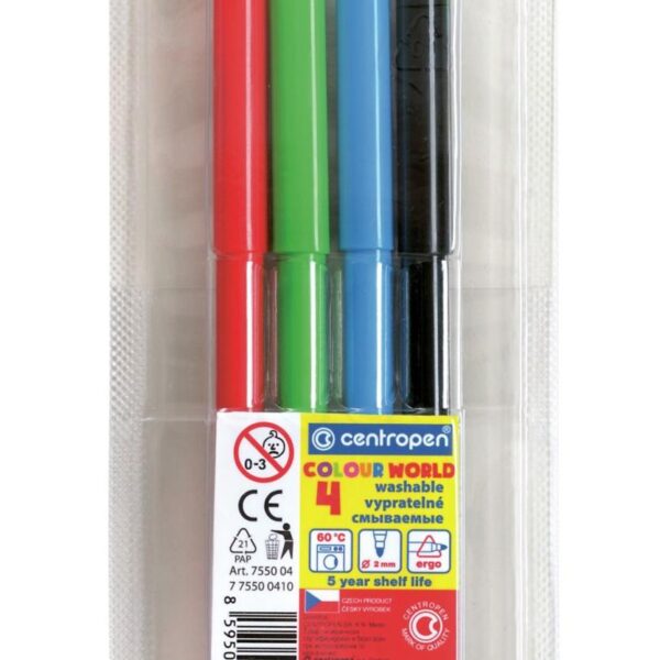 Popisovač Centropen 7550/4ks Centropen COLOUR WORLD 7750 je barevný značkovač