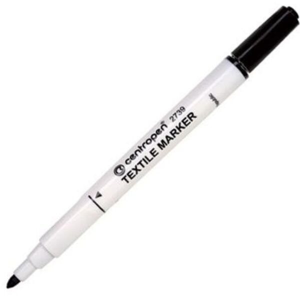 Popisovač Centropen 2739 na textil nevypratelný černý ČERNÝ
