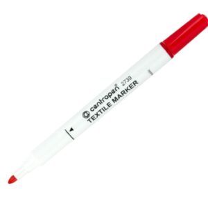 Popisovač Centropen 2739 na textil nevypratelný červený ČERVENÝ