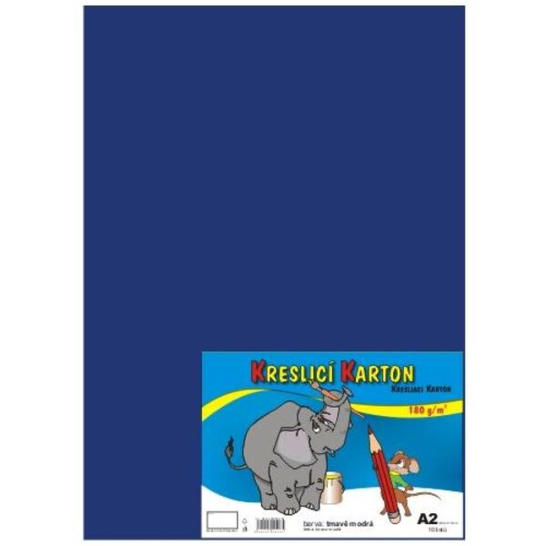 Kreslicí karton A2/180g/10lis tmavě modrá Kreslicí karton barevný