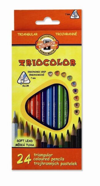 Pastelky 3134 trojhranné Koh-i-noor 24ks Pastelky 3134 trojhranné Koh-i-noor 24ks TENKÉ