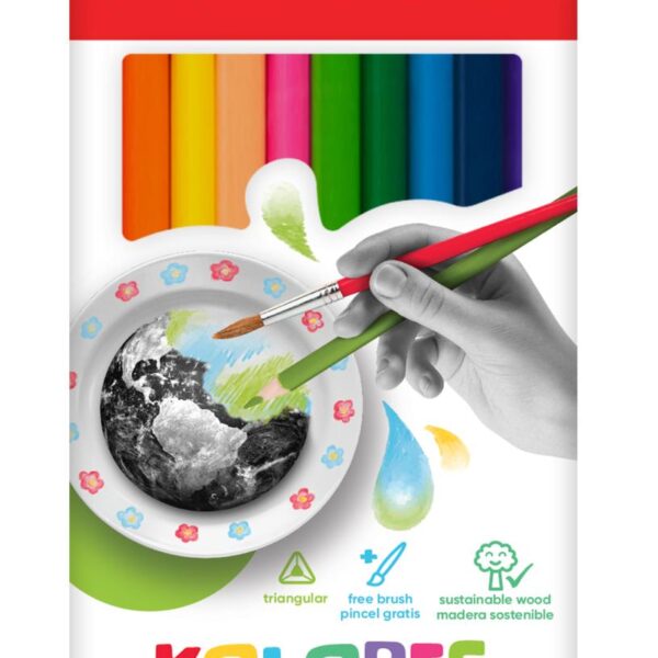 Pastelky KORES trojhranné akvarelové 12ks Akvarelové pastelky pro kreslení a malování.
