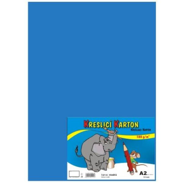 Kreslicí karton A2/180g/10lis světle modrá Kreslicí karton barevný

