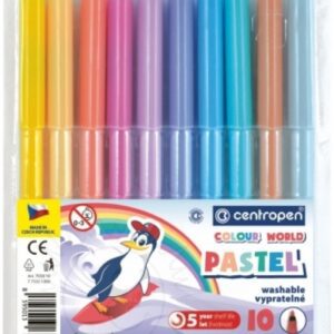 Popisovač Centropen 7550/10ks pastelové barvy Centropen COLOUR WORLD 7750 je barevný značkovač