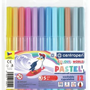 Popisovač Centropen 7550/12ks pastelové barvy Centropen COLOUR WORLD 7750 je barevný značkovač