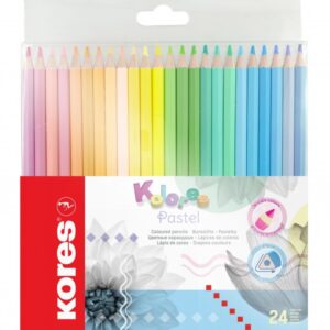 Pastelky KORES KOLORES Pastel trojhranné 24ks Pastelky s jemným a plynulým vedením pastelky.