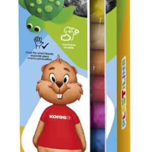 Modelína KORES školní barevná 200g/10barev Modelovací hmota v 10 intenzivních a zářivých barvách.