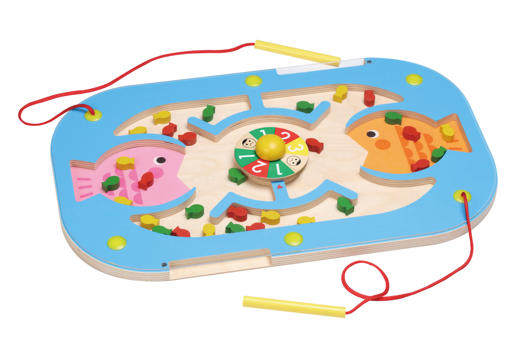 Magnetická hra Rybičky Magnetická hra Rybičky Zábavnou formou se děti učí barvy a čísla pomocí rybiček. Dle zadání na otočném talíři a pomocí magnetické tužky přesouvejte malé rybičky. Děti v zábavné hře získají základy aritmetiky