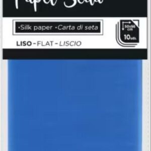 Hedvábný papír 17g tm. modrý 50x66/10 listů Hedvábný papír je jemný papír o gramáži 17g/m2 vhodný jako výplň do krabiček