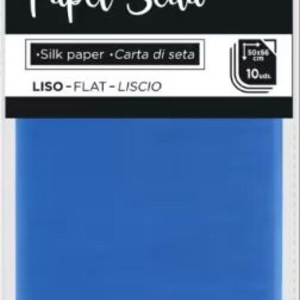 Hedvábný papír 17g tm. modrý 50x66/10 listů Hedvábný papír je jemný papír o gramáži 17g/m2 vhodný jako výplň do krabiček