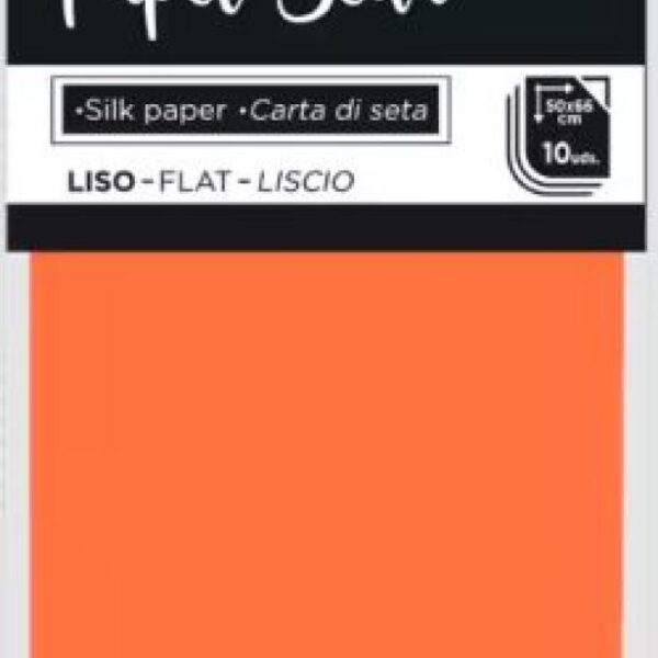 Hedvábný papír 17g oranžový 50x66/10 listů Hedvábný papír je jemný papír o gramáži 17g/m2 vhodný jako výplň do krabiček