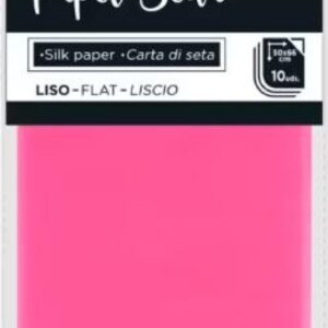 Hedvábný papír 17g tm. růžový 50x66/10 listů Hedvábný papír je jemný papír o gramáži 17g/m2 vhodný jako výplň do krabiček