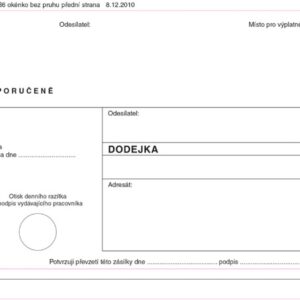 Obálka dodejka bílá B6 samopropisujcí NCR Obálka 125 mm x 176 mm samopropisovací s odtrhávací klopou