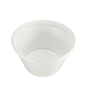 Termo miska polévková kulatá bílá 330ml/25ks Termo pěnová miska na polévku / pěnová miska na zmrzlinu 330 ml (polystyrenová jednorázová miska) je ideální pro balení hotových jídel a potravin. Termo (EPS) jednorázová miska je levný a praktický obal