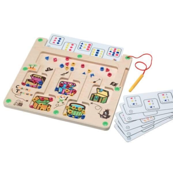 Honba za pokladem s magnetickou tužkou Postupujte podle karet a pomocí magnetické tužky přesuňte drahokamy do odpovídajících truhel. 