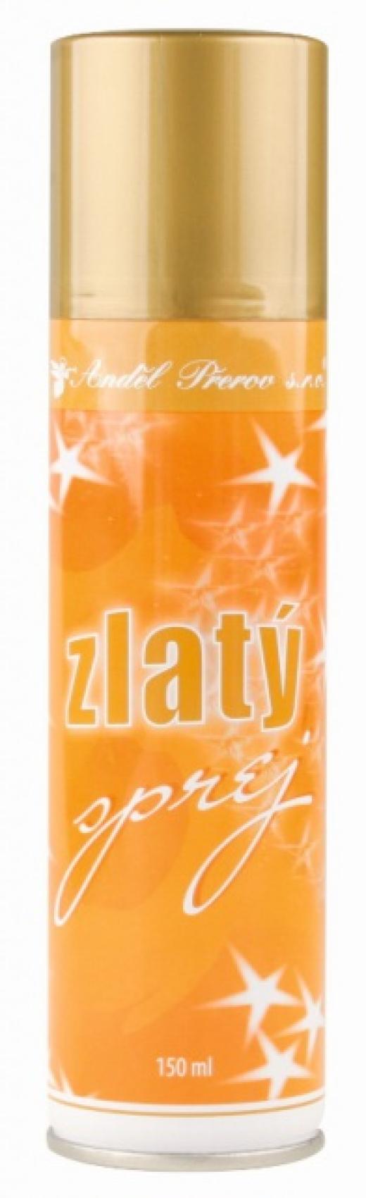 Dekorační sprej zlatý 150ml Dekorační sprej zlatý 150ml Dekorativní sprej stříbrné barvy s glitry je ideální pro vánoční výzdobu