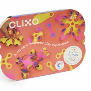 Magnetická stavebnice CLIXO Crew růžovožlutá 30ks CLIXO Crew Pink & Yellow je flexibilní