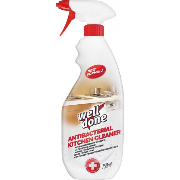 WELL DONE Univerzální antibakteriální čistič na kuchyně 750ml Prostředek na čištění kuchyňských povrchů