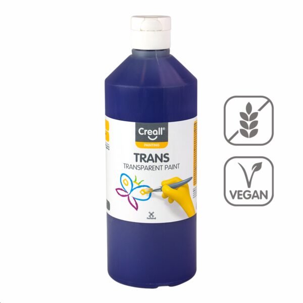 Barvy efektní transparent CREALL 500ml fialová Transparentní barva s hedvábným efektem. Po aplikaci nestéká