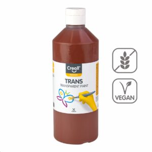 Barvy efektní transparent CREALL 500ml hnědá Transparentní barva s hedvábným efektem. Po aplikaci nestéká