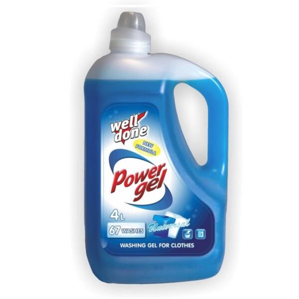 WELL DONE Fine gel na praní univerzální 4l/67 PD Tento univerzální prací gel je vhodný na ruční praní i praní v pračce. Má dobré odmašťovací schopnosti
