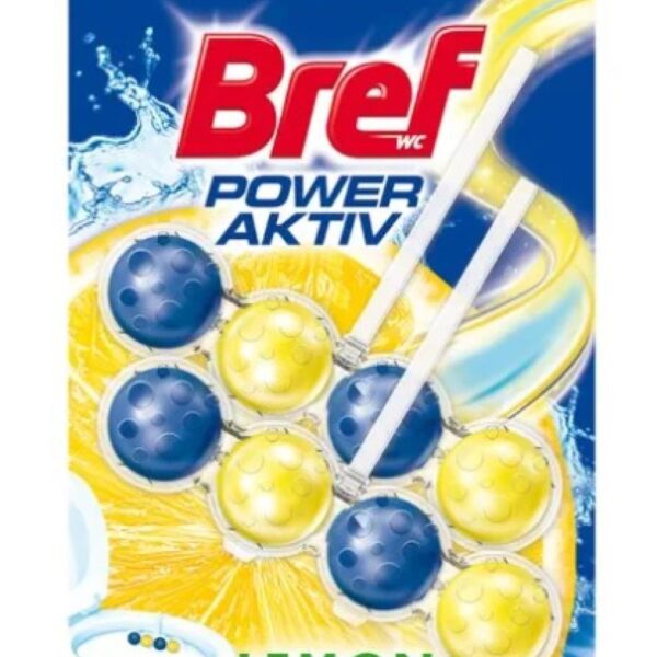 WC závěs BREF power aktiv kuličky 2ks/bal citron Bref Power Aktiv je účinný WC závěs