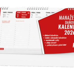 Kalendář stolní pracovní Manažerský daňový BSN1 České a slovenské týdenní jmenné kalendárium + mezinárodní svátky CZ