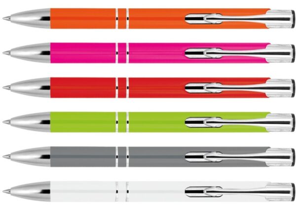 Hliníkové kuličkové pero Akarea - mix barev Hliníkové kuličkové pero Akarea - mix barev Luxusní kuličkové pero