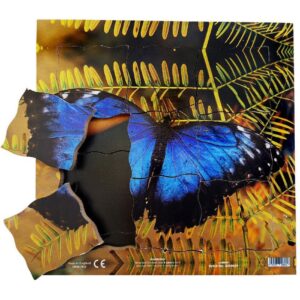 Cyklus - vývoj života motýla (puzzle 19 dílů) Motýl a jeho životní cyklus je dřevěné vrstvené puzzle o 19 dílech