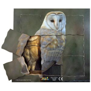 Cyklus - vývoj života sovy (puzzle 19 dílů) Sova a její životní cyklus je dřevěné vrstvené puzzle o 19 dílech
