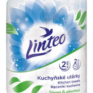 Utěrky kuchyňské bílé 10m/2role Jemné bílé kuchyňské utěrky Linteo jsou vyrobeny ze 100% celulózy a nabízejí skvělý poměr ceny a kvality. Každá role má návin 10 metrů