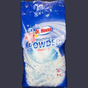Prášek na praní Dr. House 9kg/90PD na bílé Bezfosfátový prací prostředek pro praní všech druhů prádla s vyjímkou vlny a přírodního hedvábí. Je určen pro všechny typy praček i ruční praní. Díky prášku jsou barvy jasnější. Je efektivní na skrvny a jemný na prádlo.  