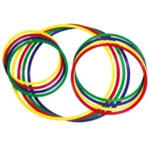 Sada gymnastických obručí  5 velikostí/ 20ks Sada 20 gymnastických kruhů v 4 živých barvách (zelená