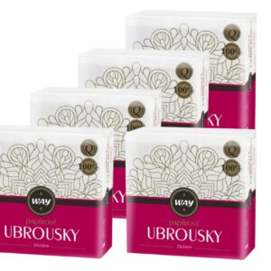 Ubrousky papírové 33x33 bílé 140g Jemné jednovrstvé papírové ubrousky vyrobené ze 100% celulózy. Vhodné do domácností i restaurací. Dobře sají a jsou velmi příjemné na dotek. Praktické balení po 100 kusech zajišťuje dostatečnou zásobu pro každodenní použití.