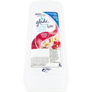 WC gel osvěžovač Brise 150gr/ vůně japonská zahrada Gelový osvěžovač značky Glade. Přináší svěžest do vašeho domova po celé týdny. Po vybalení z ochranné fólie okamžitě zbavuje místnost nepříjemných pachů a osvěží prostředí vašich domovů. Rychle a účinně osvěží vzduch v ložnicích