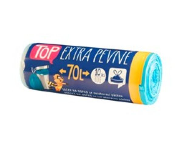 Sáček do koše 70l/10ks HDPE silné zatahovací modré Sáček do koše 70l/10ks HDPE silné zatahovací modré Sáček do koše
