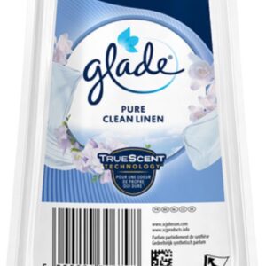 WC gel osvěžovač Brise 150g/vůně čistoty Gelový osvěžovač značky Glade. Přináší svěžest do vašeho domova po celé týdny. Po vybalení z ochranné fólie okamžitě zbavuje místnost nepříjemných pachů a osvěží prostředí vašich domovů. Rychle a účinně osvěží vzduch v ložnicích