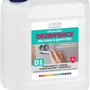 LAVON univerzál dezinfekce na ruce a povrchy 5l Univerzální dezinfekce LAVON na ruce a povrchy je vhodná k dezinfekci rukou i různých povrchů